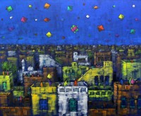 Zahid Saleem, 30 x 36 Inch, Acrylic on Canvas, Cityscape Painting, AC-ZS-133